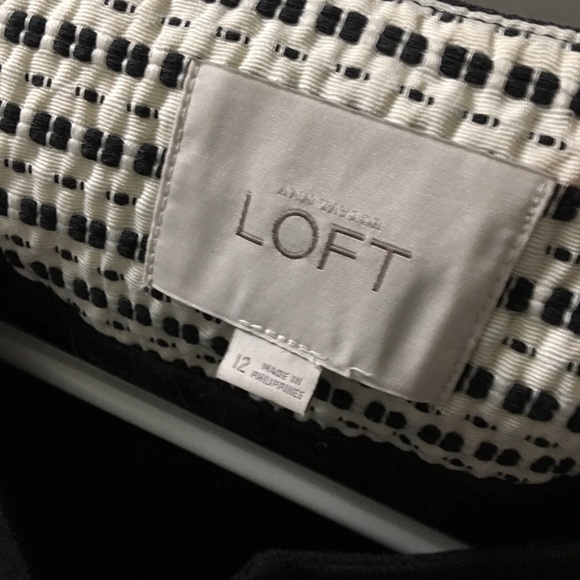 Ann Taylor Loft cream and black bolero - Picture 2 of 3